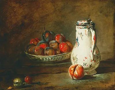 A Bowl of Plums Jean-Baptiste-Simeon Chardin